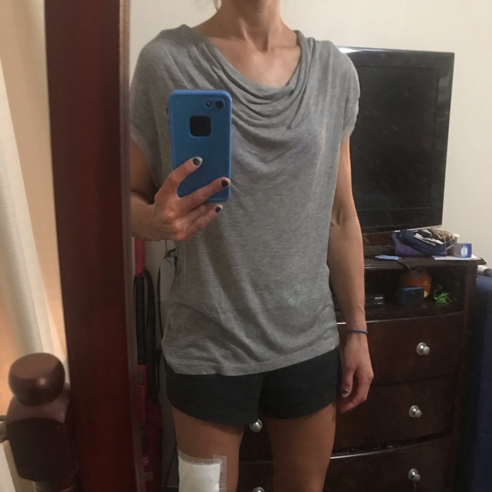Sheer gray top